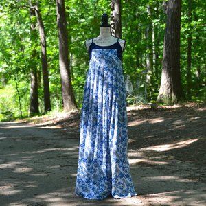 NWT Lulu's blue floral maxi dress